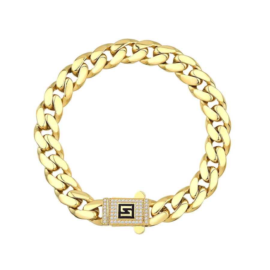 Gold Gourmet Lock Bracelet