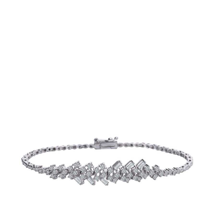 0.99 Carat Diamond Baguette Bangle