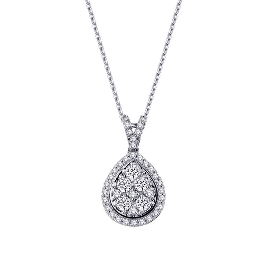 0.36 Carat Diamond Pear Necklace