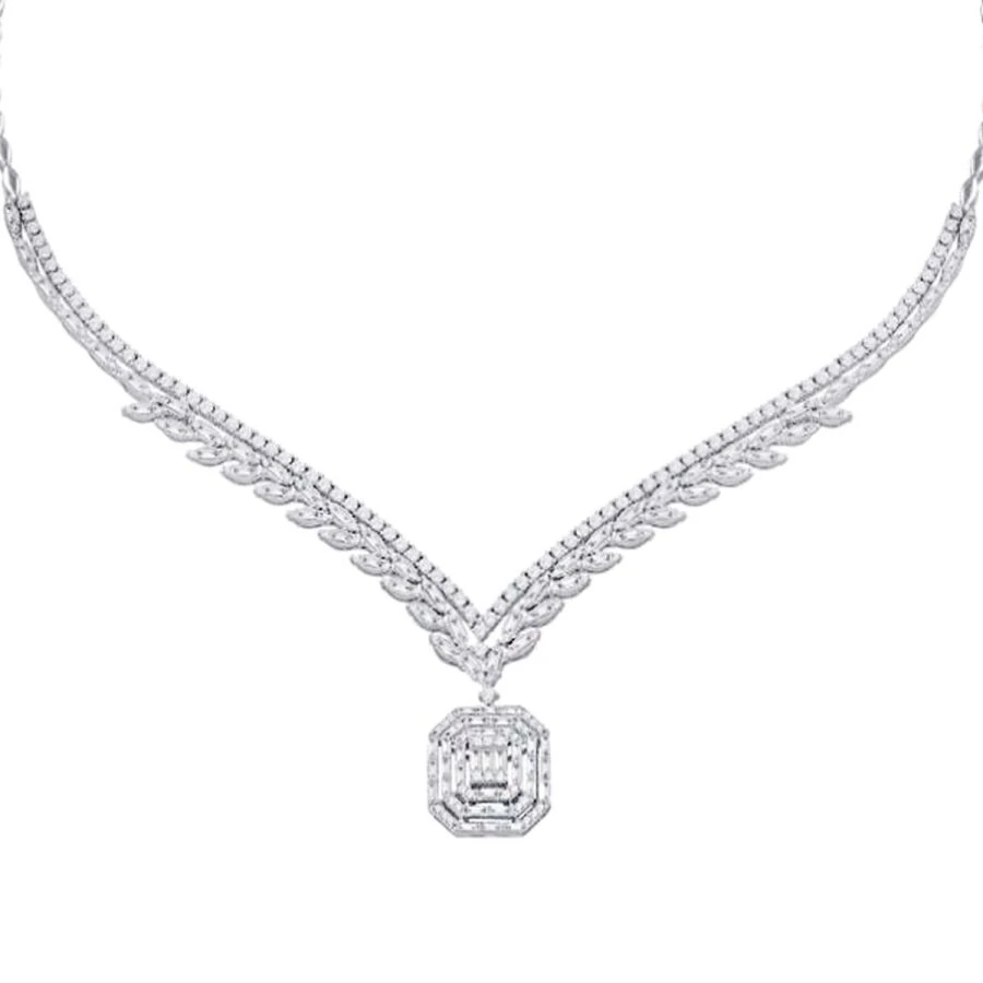 6.89 Carat Diamond Baguette Neckband