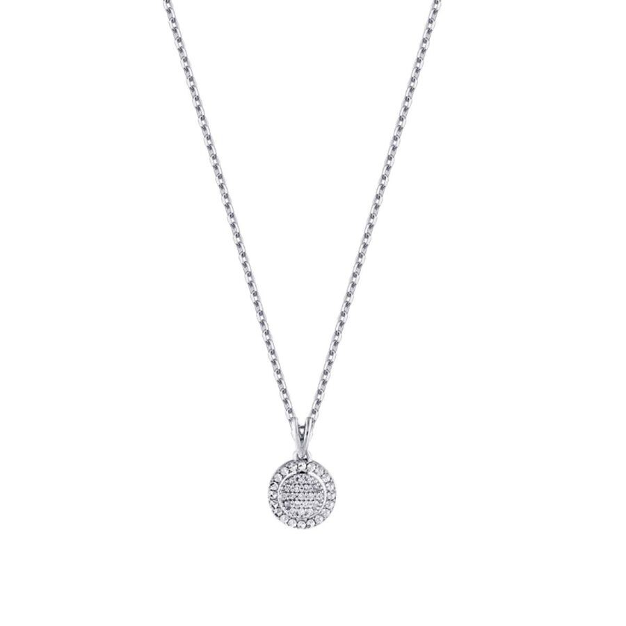 0.08 Carat Diamond-Effect Round Necklace