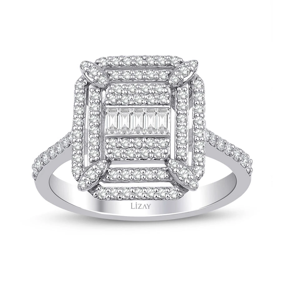 0.58 Carat Diamond Baguette Ring