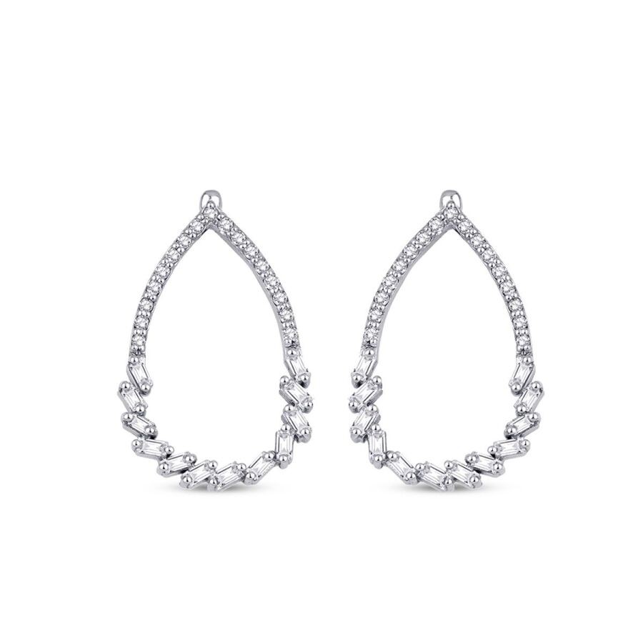 0.40 Carat Diamond Baguette Earrings