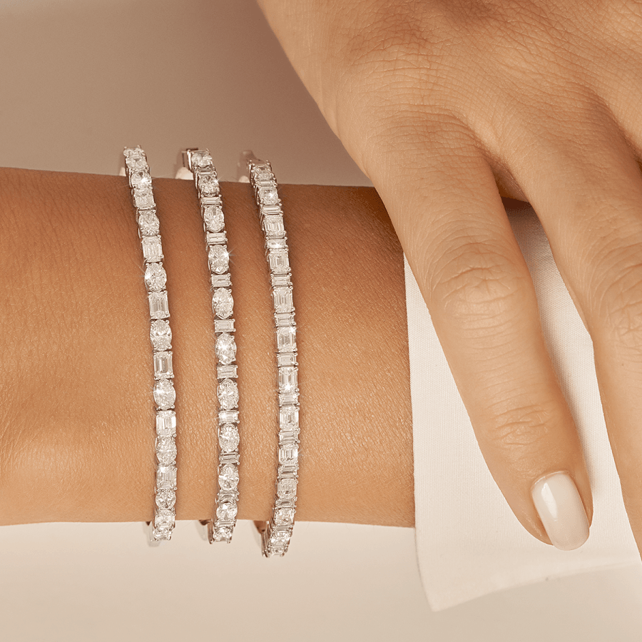3,06 Karat Diamant Baguette Armreif