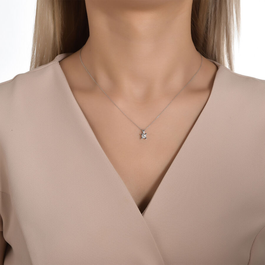 0.06 Carat Diamond Solitaire Necklace