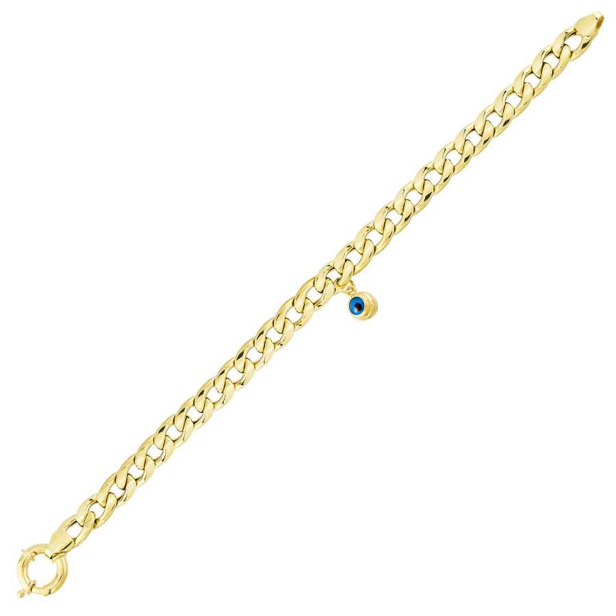 Gold Evil Eye Chain Bracelet