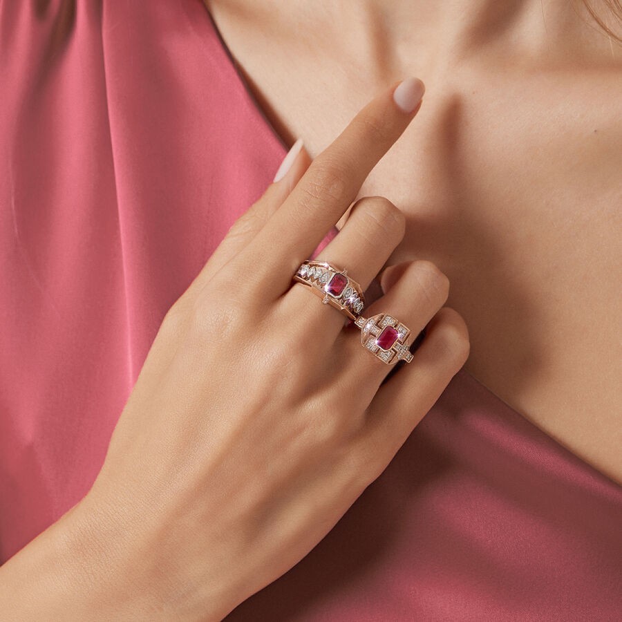 0.62 Carat Diamond Ruby Ring