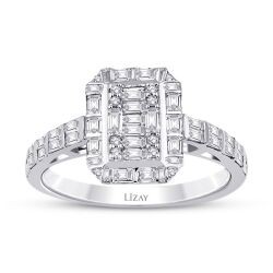 0,71 Karat Diamant Baguette Ring