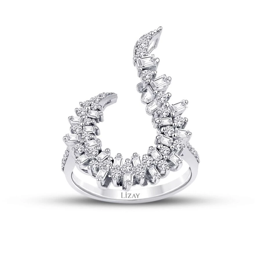 0.68 Carat Diamond Baguette Ring