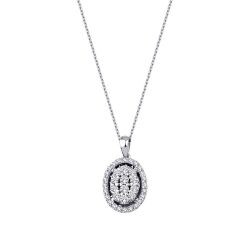 0.33 Carat Diamond Oval Necklace