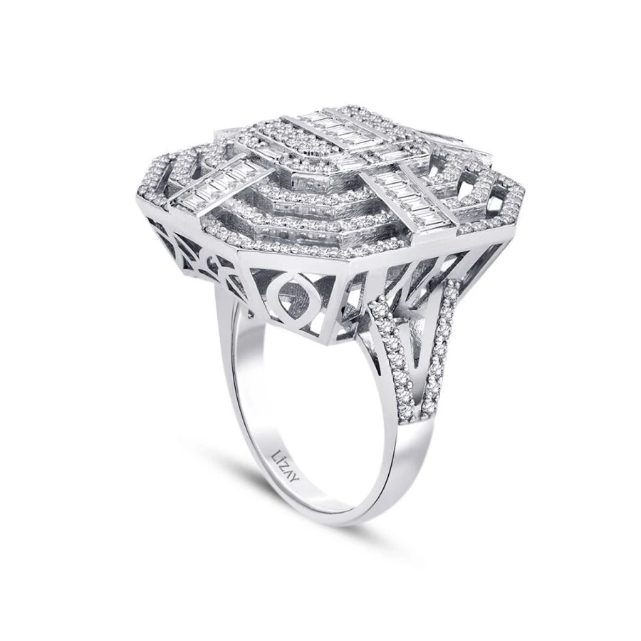 1.98 Carat Diamond Baguette Ring