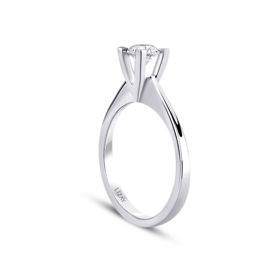 0.50 Carat Diamond Round Solitaire Engagement Ring