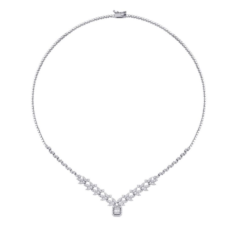 2.30 Carat Diamond Baguette Necklace