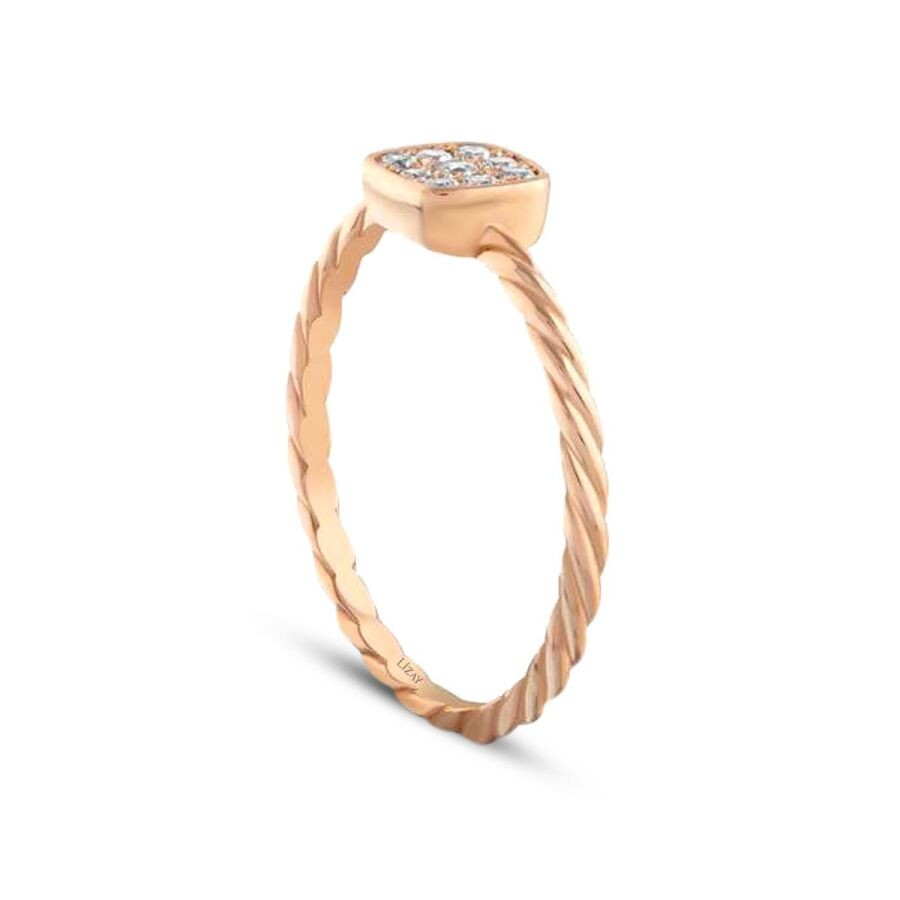 0,12 Karat Diamant Quadratischer Ring
