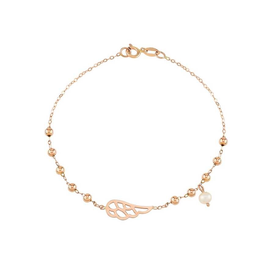Gold Doric Angel Wing Bracelet