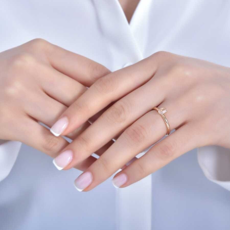 0,65 Karat Morganit Stein Ring