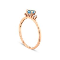 0.67 Carat Diamond Colored Stone Ring