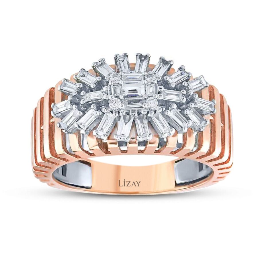 0.58 Carat Diamond Baguette Ring