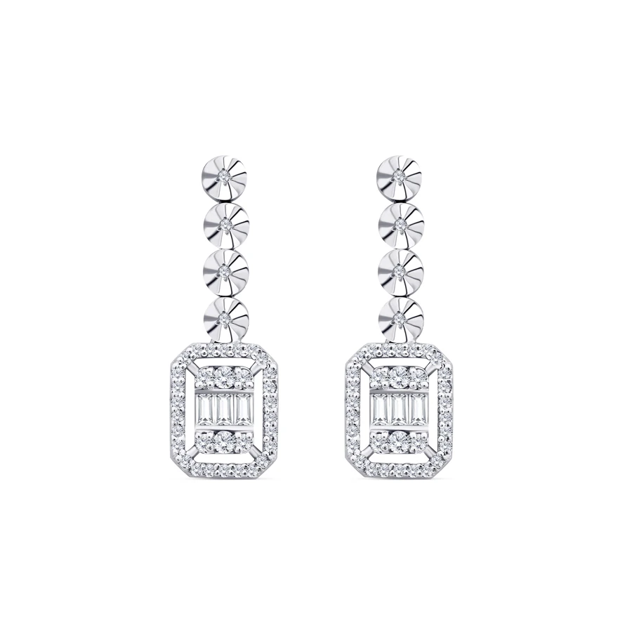 0.30 Carat Diamond Baguette Earrings