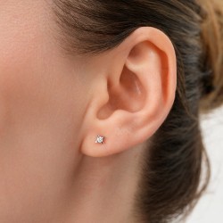 0.60 Carat Diamond Solitaire Earrings