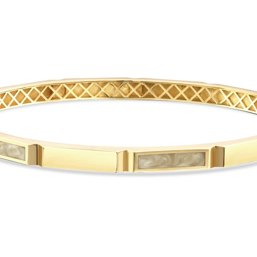 Gold Enamel Bangle