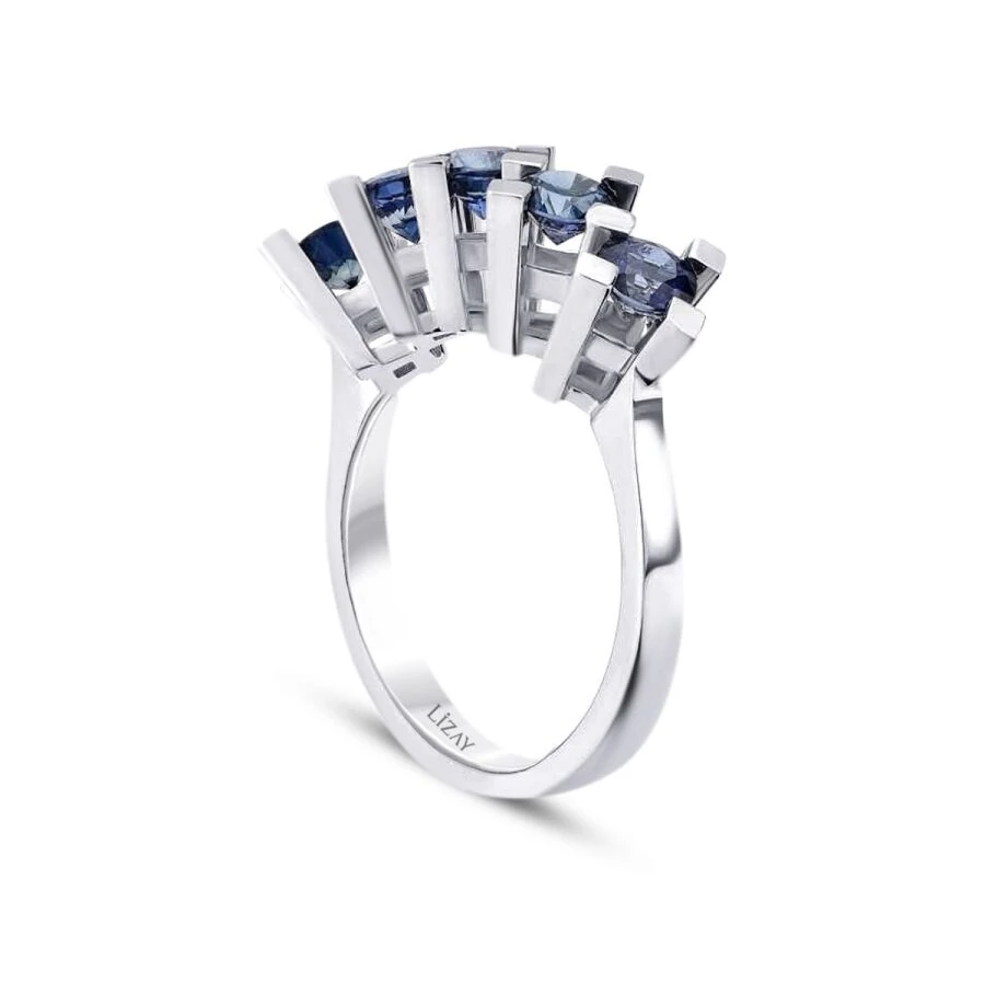 2.71 Carat Five-Stone Sapphire Ring