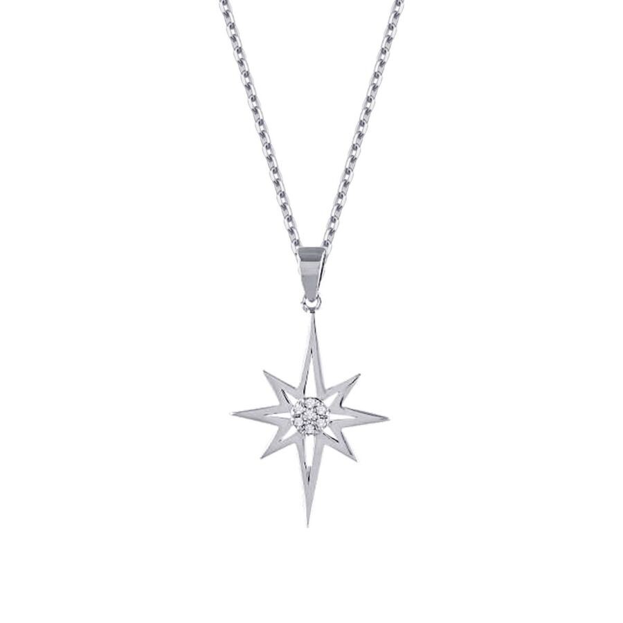 0.04 Carat Diamond Star Necklace