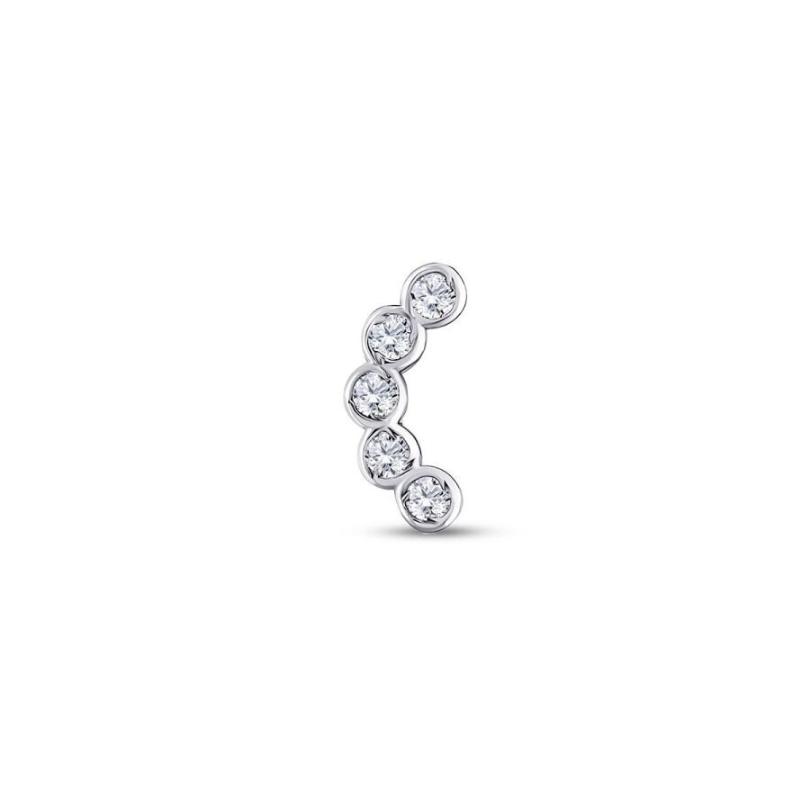 0.02 Carat Diamond Five-Stone Tragus Earring