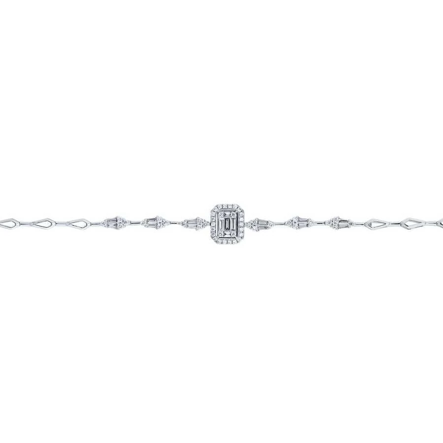 0.79 Carat Diamond Baguette Bracelet