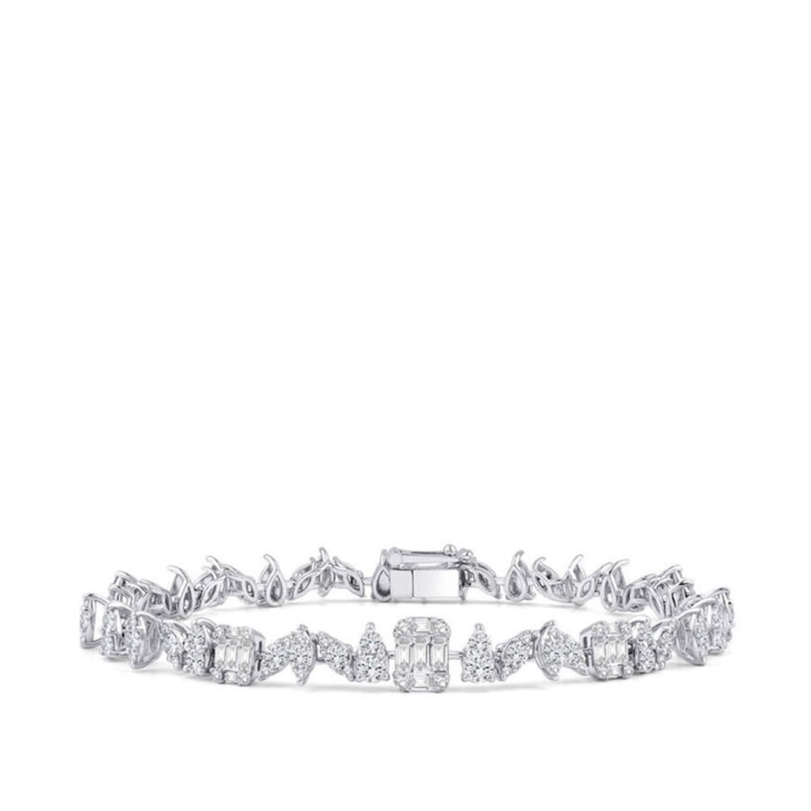 2,82 Karat Diamant Baguette Armband