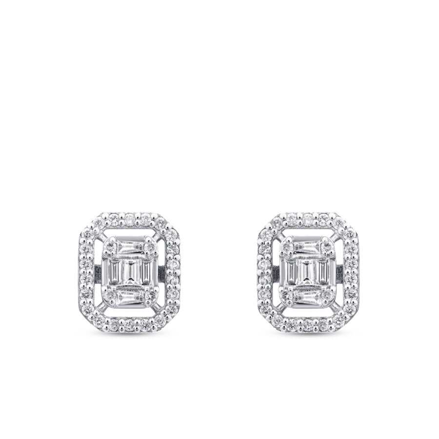 0.30 Carat Diamond Baguette Earrings