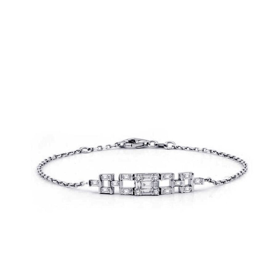 0.71 Carat Diamond Baguette Bracelet