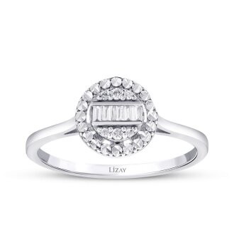0.11 Carat Diamond Baguette Ring