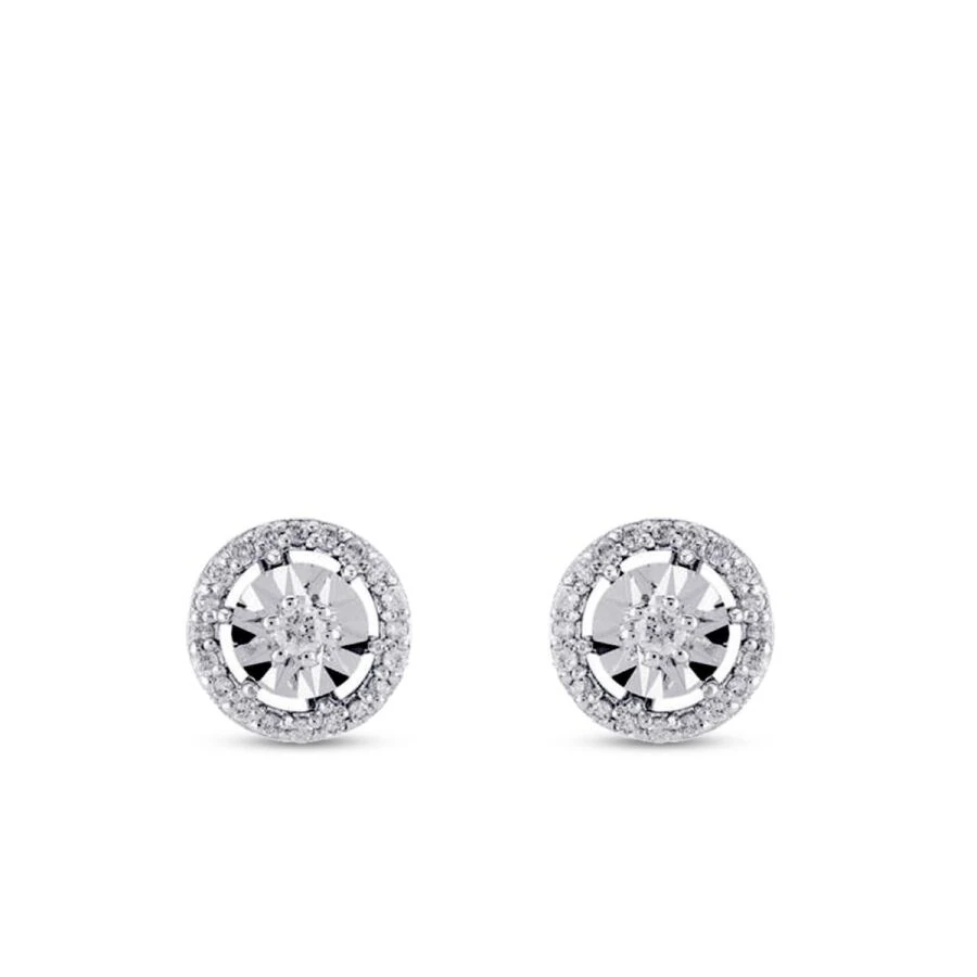 0.15 Carat Diamond Round Earrings