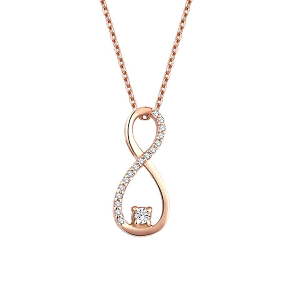 0.11 Carat Diamond Infinity Necklace