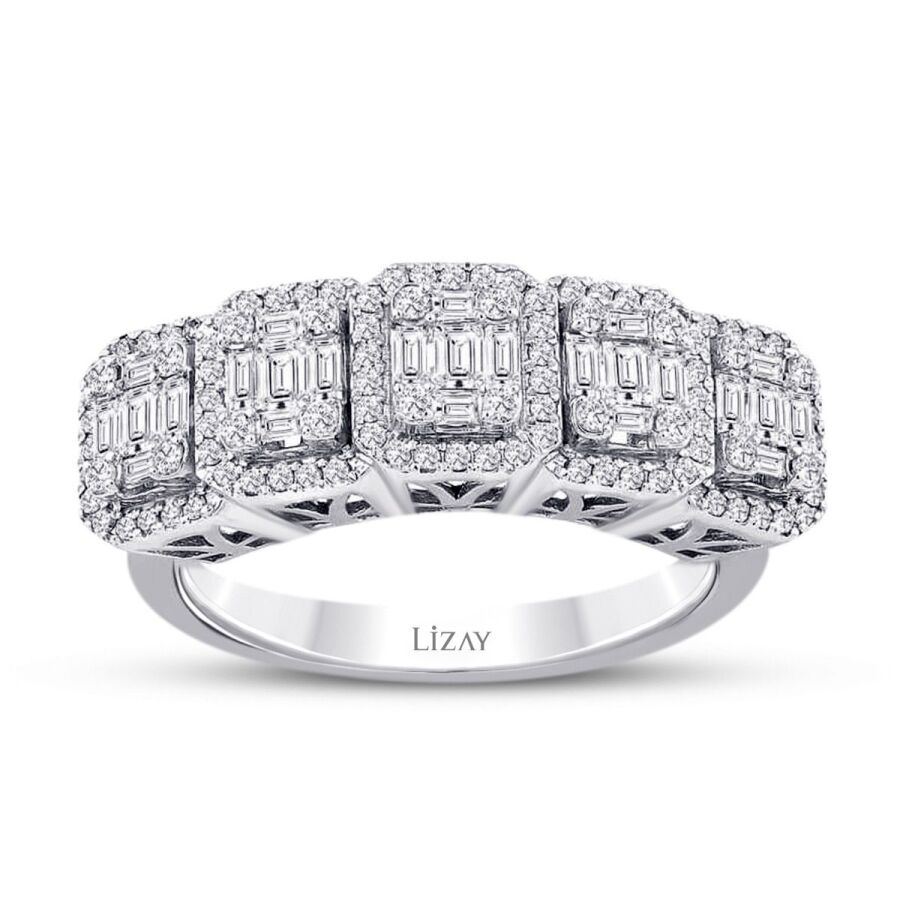 0.79 Carat Diamond Baguette Five-Stone Ring