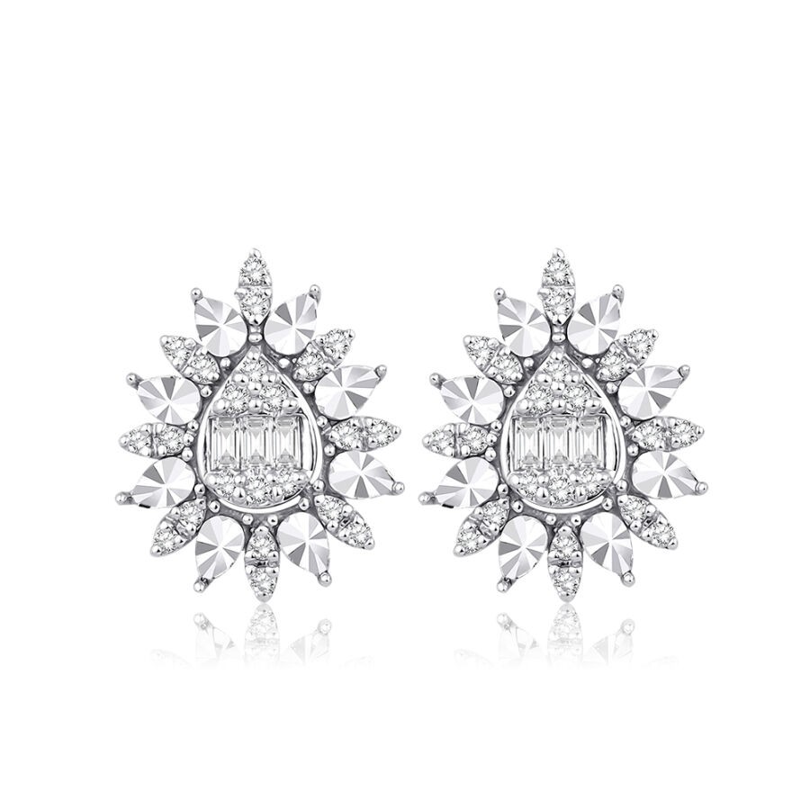 0.39 Carat Diamond Baguette Earrings