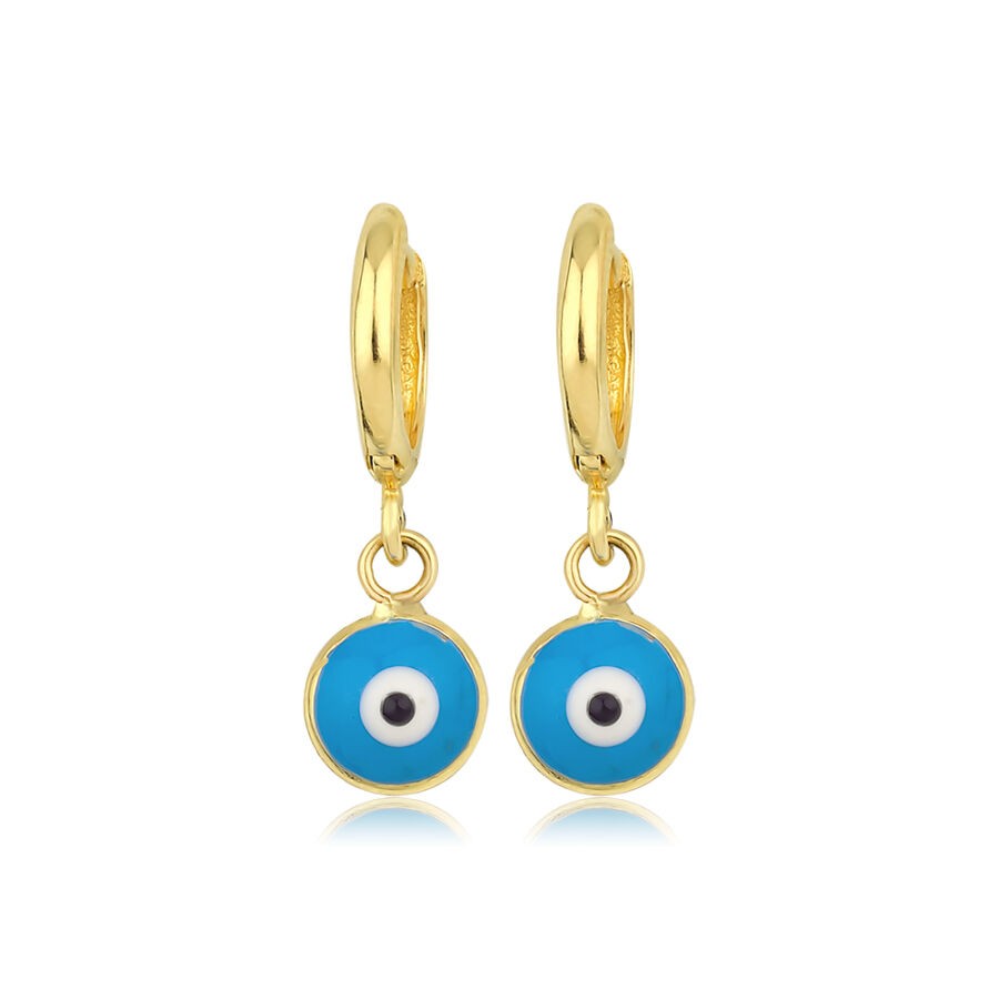 Gold Evil Eye Children's Earrings