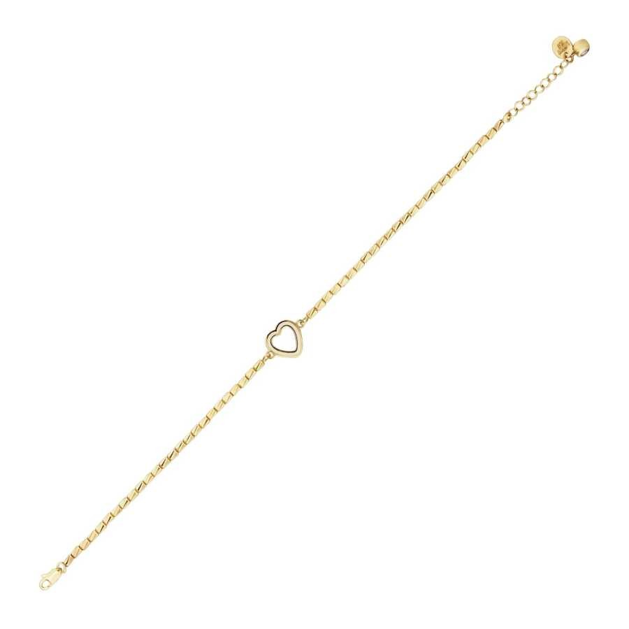 Gold Heart Chain Bracelet