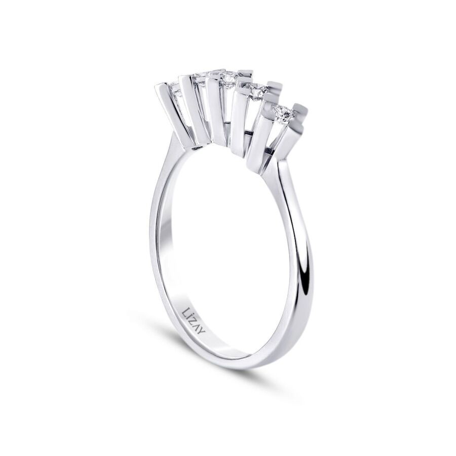 0,20 Karat Diamant Fünfstein Ring