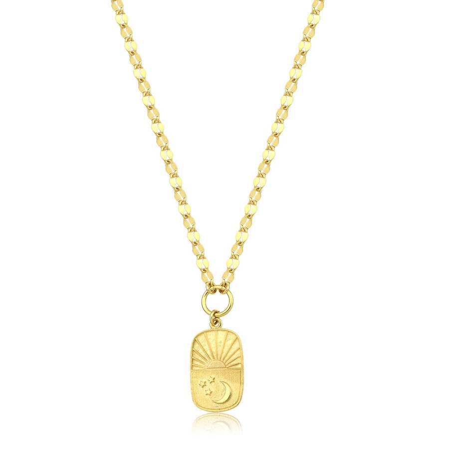 Gold Sky Plate Necklace