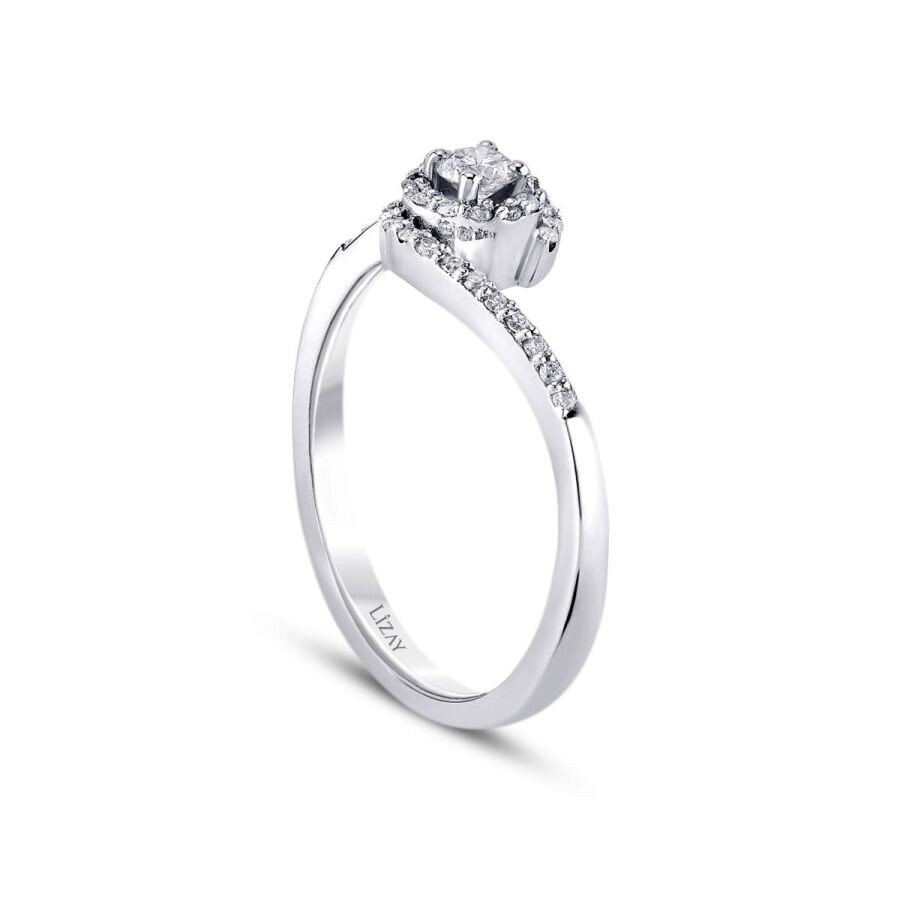 0,32 Karat Diamant Runder Solitär Trend Verlobungsring