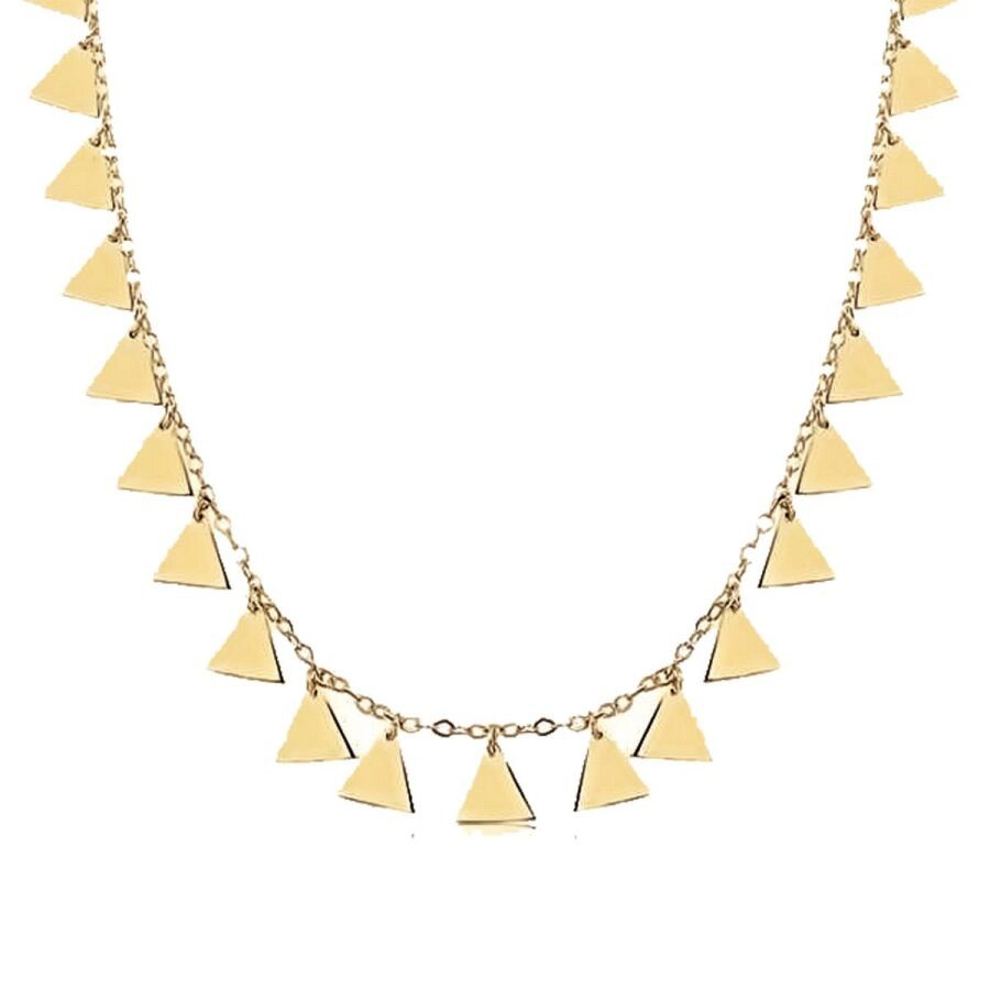 Gold Triangle Chain Necklace