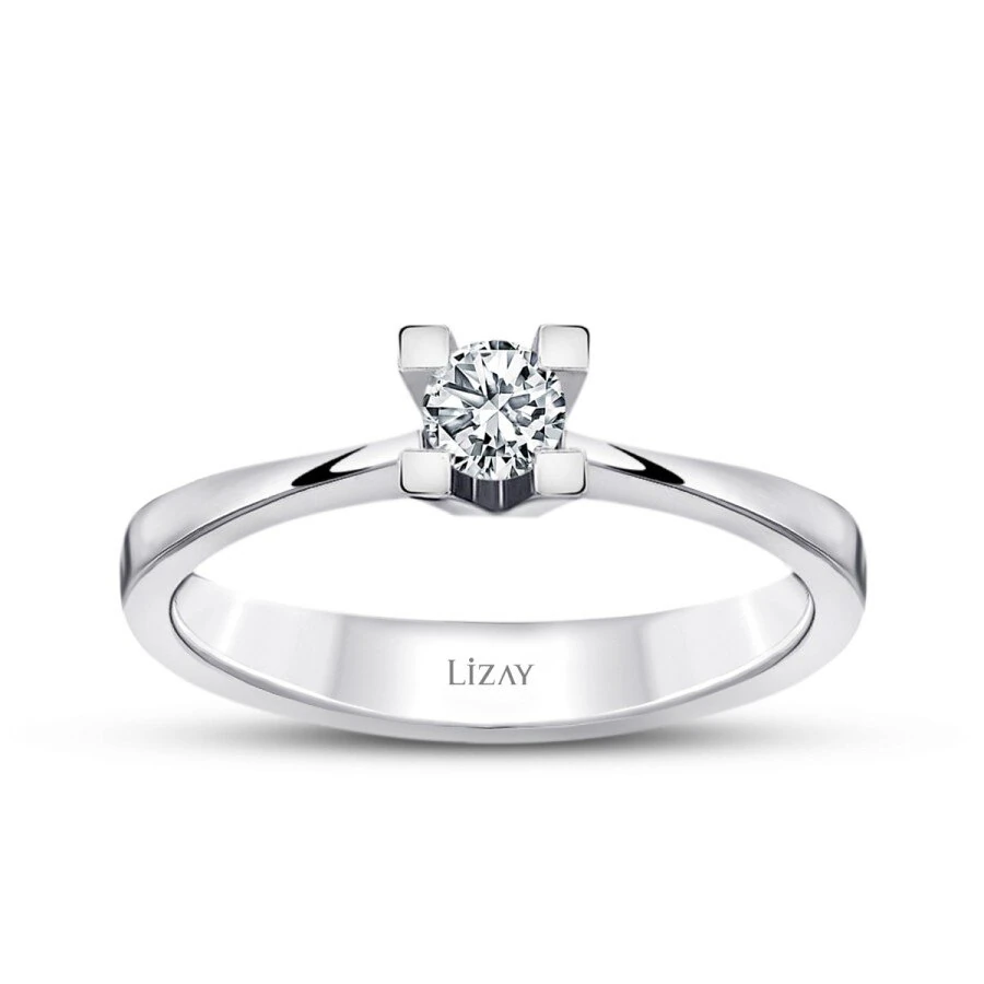 0.10 Carat Diamond Round Solitaire Engagement Ring