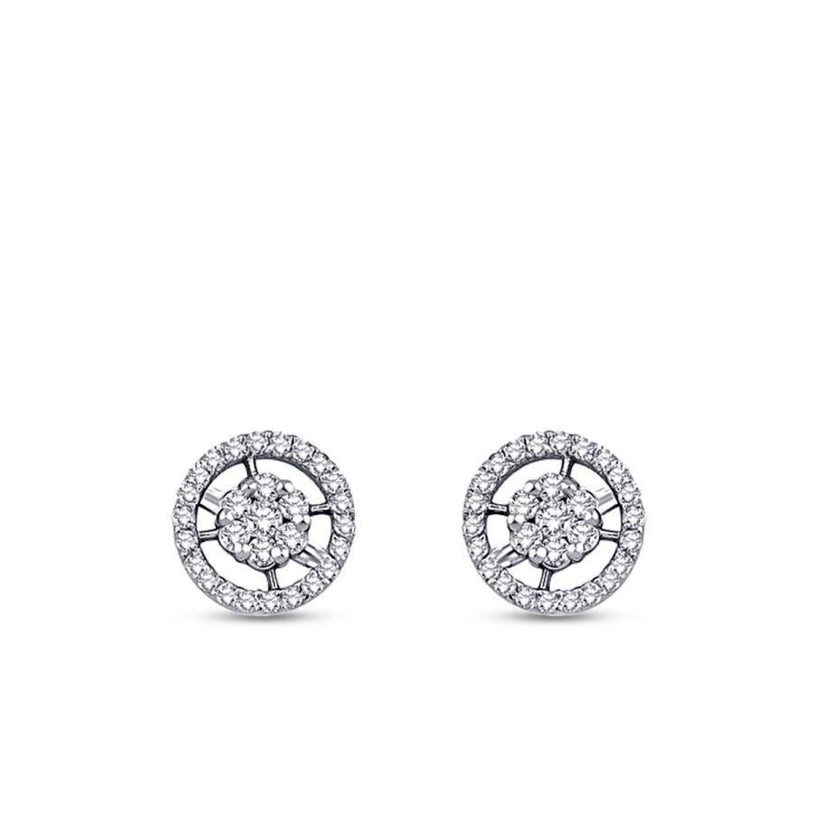 0.34 Carat Diamond Round Earrings