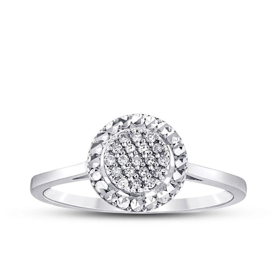 0.09 Carat Diamond Round Ring
