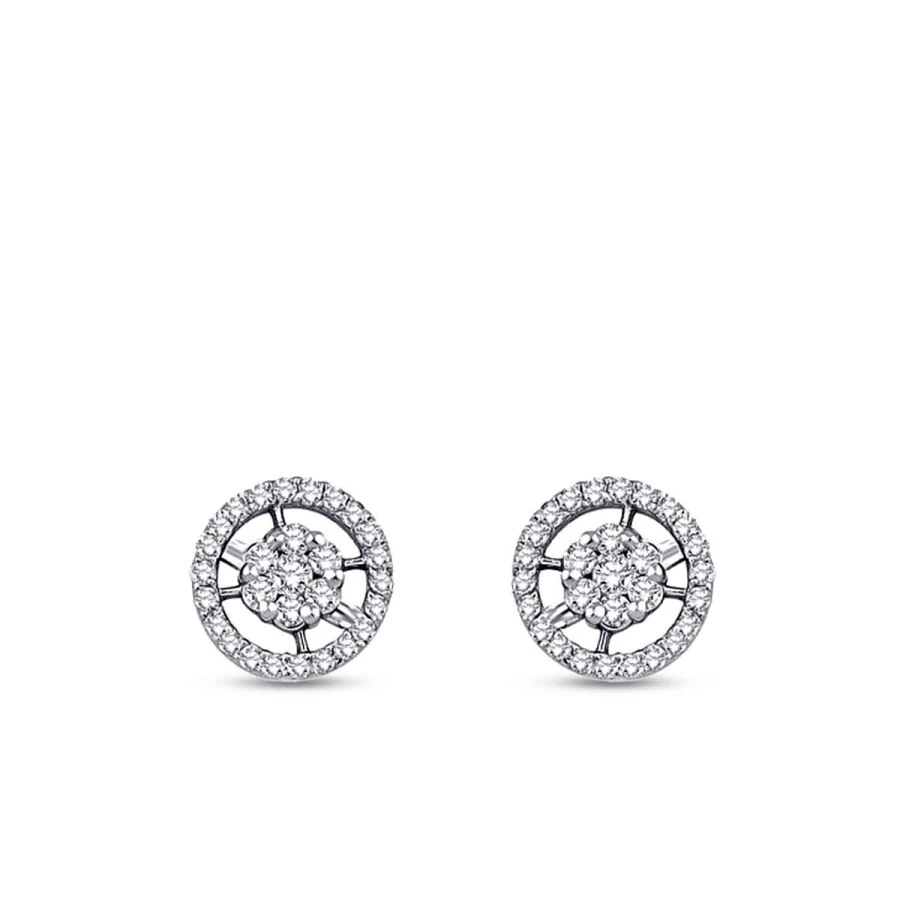 0.34 Carat Diamond Round Earrings
