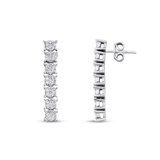 0.58 ct. Diamant Tennis Ohrringe
