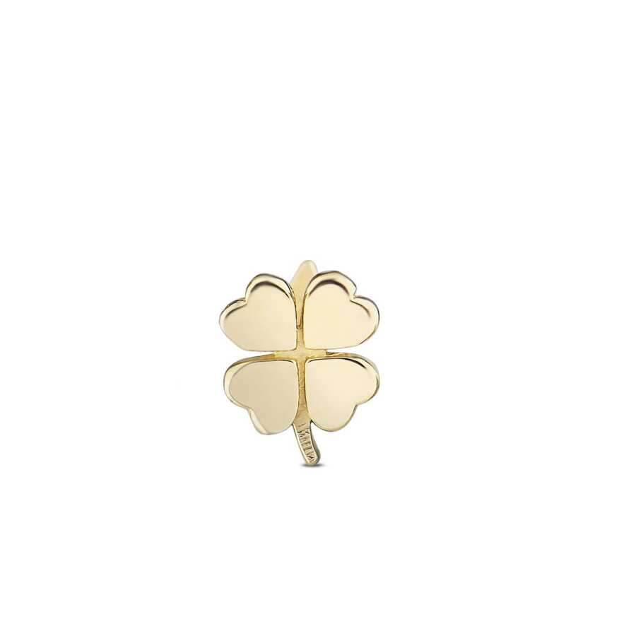 Gold Clover Tragus Earrings