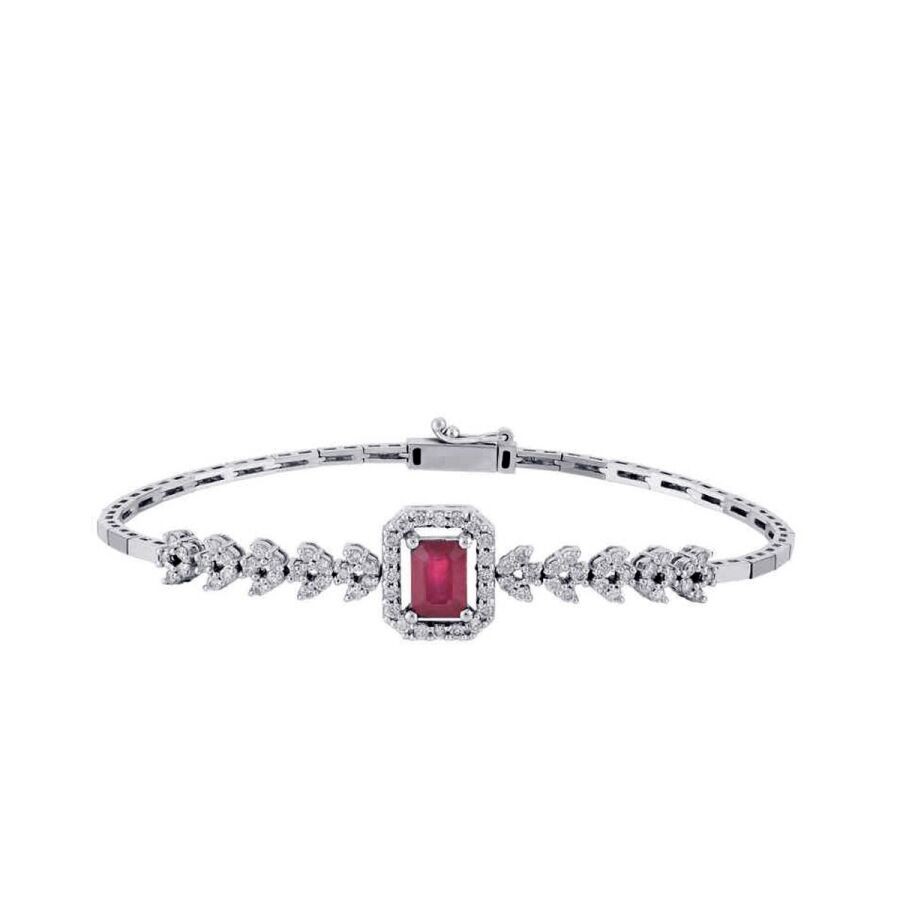 2.72 Carat Diamond Ruby Bracelet